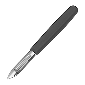 Нож для чистки овощей; сталь, пластик; высота=1, длина=16, ширина=2 см.; металлический, цвет: черный