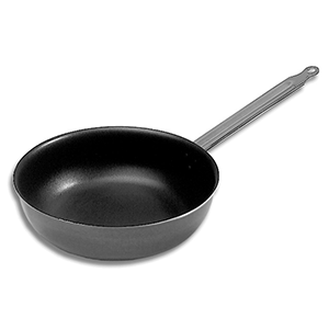 Сковорода глубокая «Клас Шеф и »; материал: алюминий, антипригарное покрытие; диаметр=25, высота=8, длина=46 см.; цвет: черный