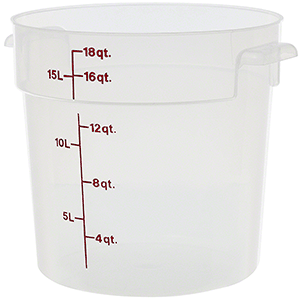 Контейнер для хранения продуктов; полипропилен; 20л; диаметр=31, высота=30, длина=36, ширина=36 см.; прозрачный