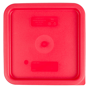 Крышка для контейнера; поликарбонат; высота=2, длина=23, ширина=23 см.; красный