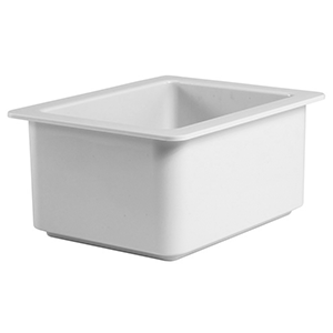 Пищевой контейнер (1/2); поликарбонат; 6.5л; высота=14, длина=33, ширина=27 см.; белый