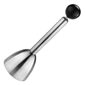 Резак для яичной скорлупы; сталь; диаметр=4, длина=13/4 см.; металлический