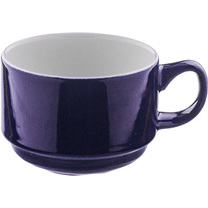 Чашка чайная «Карнавал»; материал: фарфор; 225 мл; диаметр=8, высота=6, длина=11 см.; синий