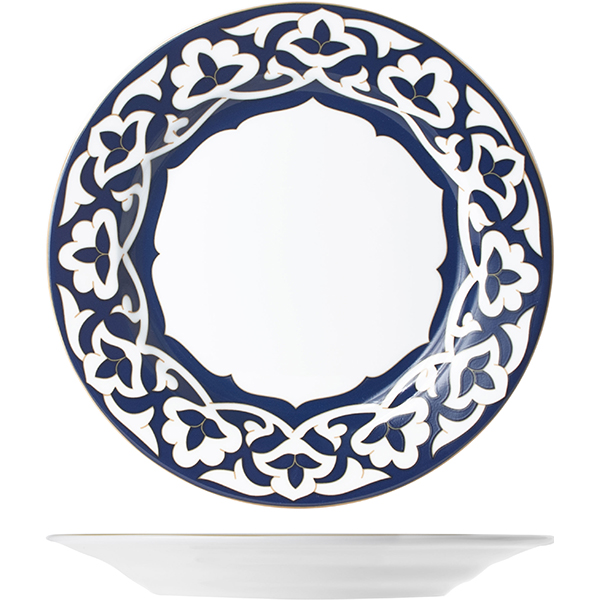 Тарелка мелкая «Восток»; материал: фарфор; диаметр=24 см.; синий