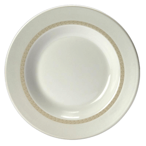 Тарелка для пасты «Антуанетт»; материал: фарфор; 500 мл; диаметр=300, высота=45 мм; белый,оливковый 