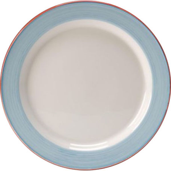 Тарелка мелкая «Рио Блю»; фарфор; D=26.5см; белый, синий