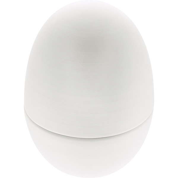 Форма для подачи «Яйцо» ручная работа; фарфор; D=13.5,H=17.5см; белый