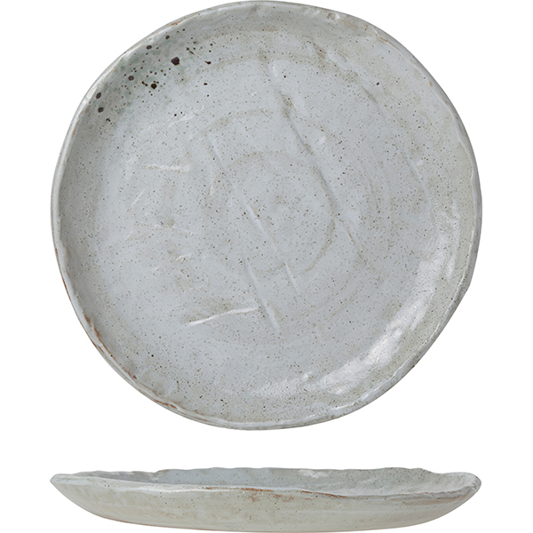 Тарелка «Долмен»; керамика; D=27см; серый