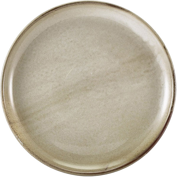 Тарелка мелкая «Терра Грей»; фарфор; D=27.5см; серый