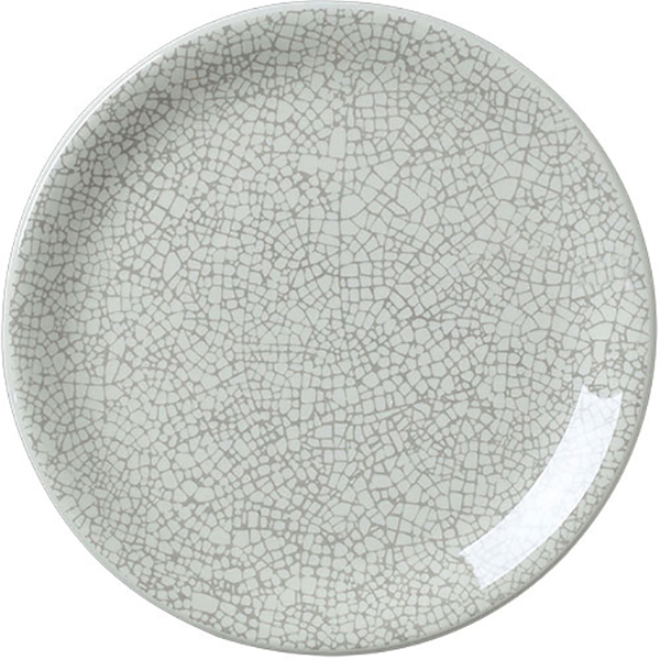 Тарелка пирожковая «Инк Грэй»; фарфор; D=15.2см; белый,серый