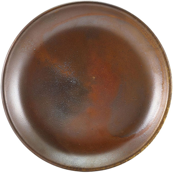 Тарелка мелкая «Рустик коппер»; фарфор; D=19см; коричневый ,красный