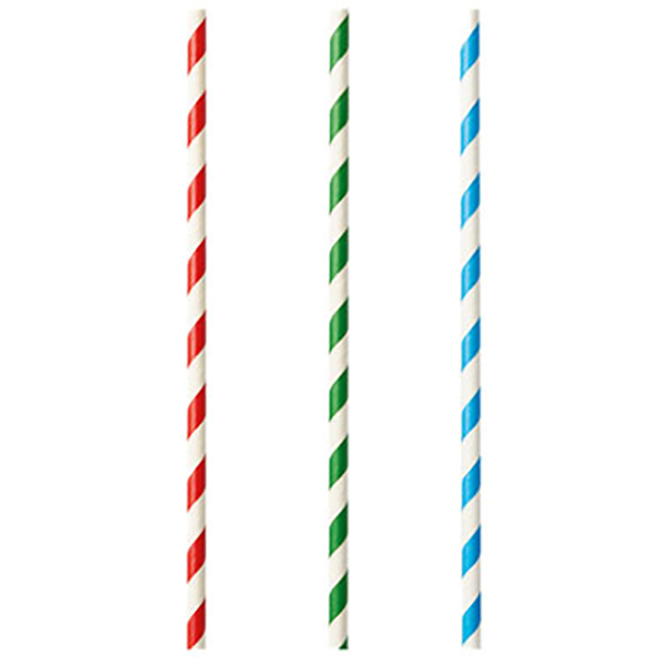 Трубочки [100 шт]; бумага; D=0.8,L=21см; разноцветный