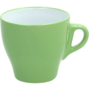 Чашка чайная «Колорс»; фарфор; 250мл; зеленый 