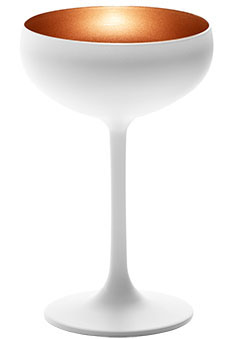 Шампанское-блюдце «Олимпик»; хрустальное стекло; 230мл; D=95,H=147мм; белый,бронз.