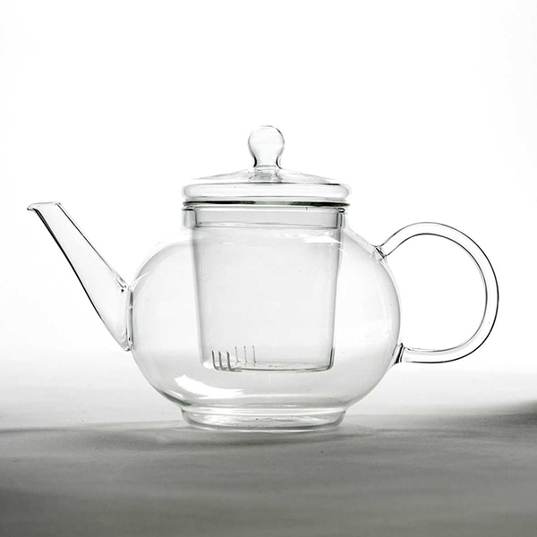 Чайник; стекло; 1000мл; H=14,L=22см; прозрачный
