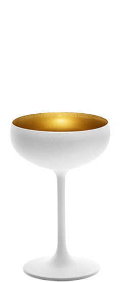 Шампанское-блюдце «Олимпик»; хрустальное стекло; 230мл; D=95,H=147мм; белый,золотой
