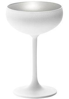 Шампанское-блюдце «Олимпик»; хрустальное стекло; 230мл; D=95,H=147мм; белый, серебряный 
