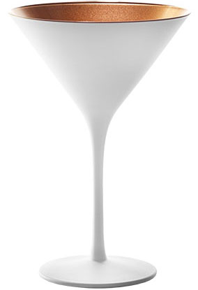 Коктейльная рюмка «Олимпик»; хрустальное стекло; 240мл; D=116,H=172мм; белый,бронз.