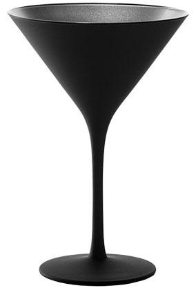 Коктейльная рюмка «Олимпик»; хрустальное стекло; 240мл; D=116,H=172мм; черный, серебряный 