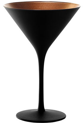 Коктейльная рюмка «Олимпик»; хрустальное стекло; 240мл; D=116,H=172мм; черный,бронз.