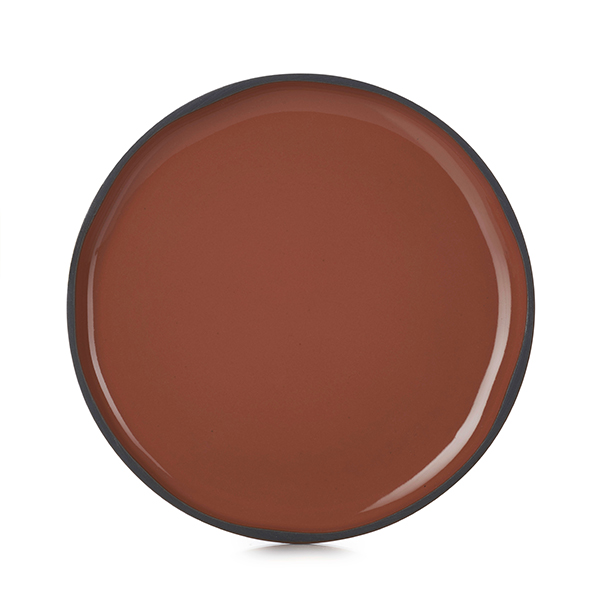 Тарелка для хлеба «Карактер»; керамика; D=150,H=15мм; красный, коричневый 
