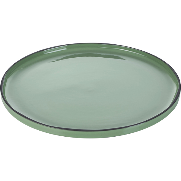 Тарелка десертная «Карактэр»;  керамика;  D=21,H=2см;  мятный