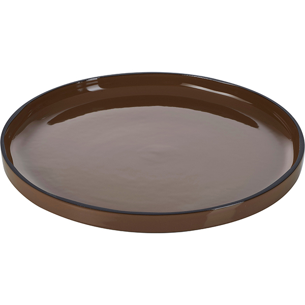 Тарелка десертная «Карактэр»; керамика; D=21,H=2см; коричневый 