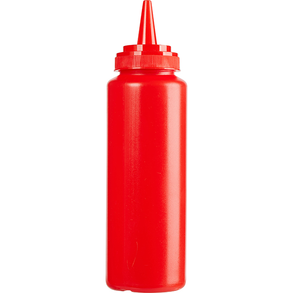 Емкость для соусов;  пластик;  230мл;  D=50,H=175мм;  красный