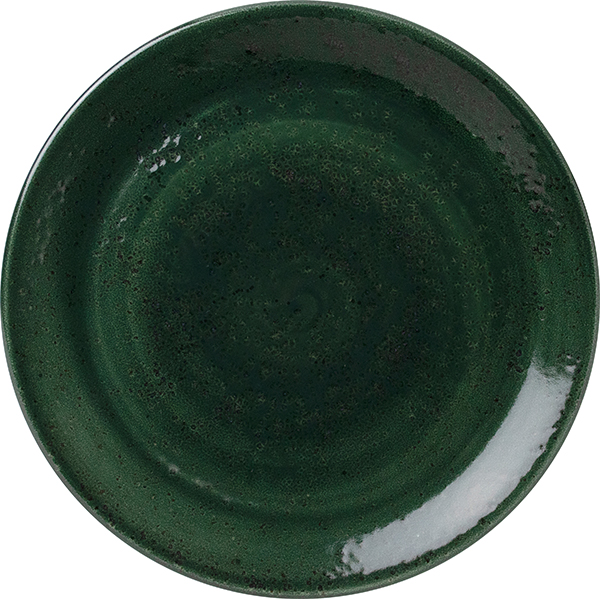 Тарелка мелкая «Везувиус»; фарфор; D=30,H=2см; зеленый 
