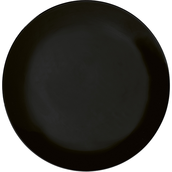 Тарелка «Де»;  фарфор;  D=28см;  черный