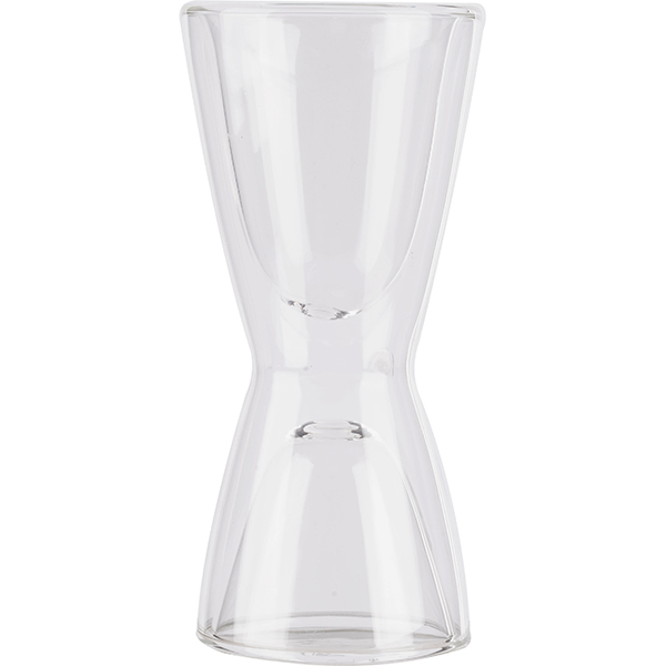 Шот для эспрессо и воды с двойными стенками «Термик»; хрустальное стекло; 65мл; D=67,H=142мм; прозрачный