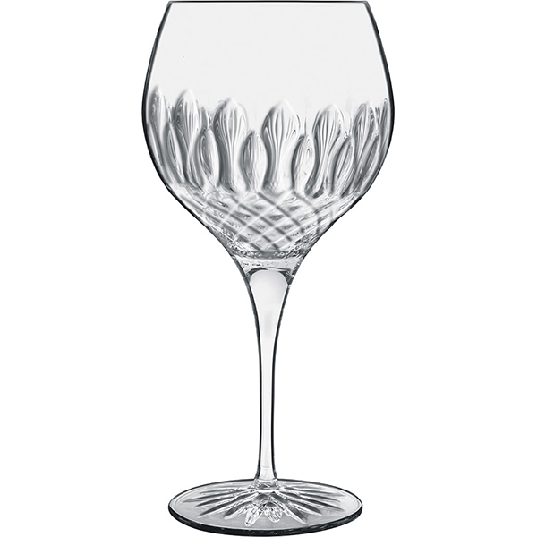 Бокал для вина «Диамант»; хрустальное стекло; 0,65л; D=10,8,H=22,2см; прозрачный