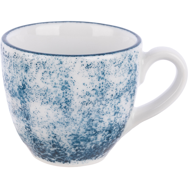 Чашка для эспрессо с декором «Аида»; фарфор; 80мл; белый,синий