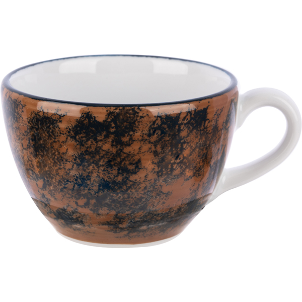 Чашка чайная «Аида»;  фарфор;  180мл;  коричнев.