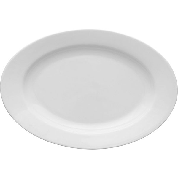 Блюдо овальное «Кашуб-хел»; материал: фарфор; высота=3, длина=25.5, ширина=18 см.; белый