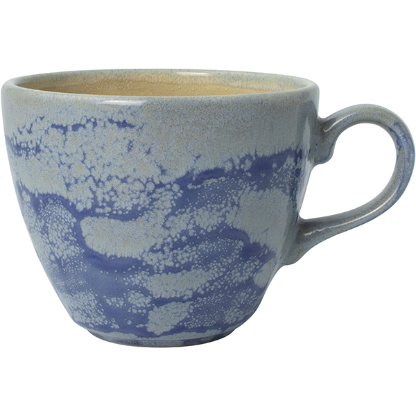 Чашка чайная «Аврора Революшн Блюстоун»; фарфор; 228мл; D=9см; синий, бежевый