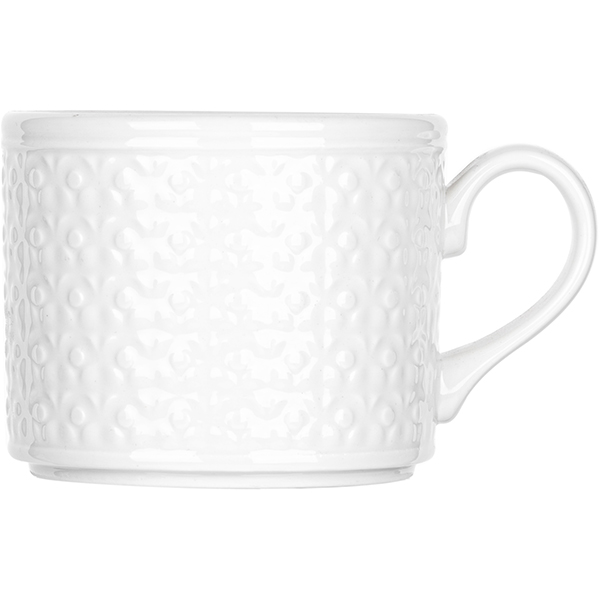 Чашка чайная «Бид»;  фарфор;  228мл;  белый