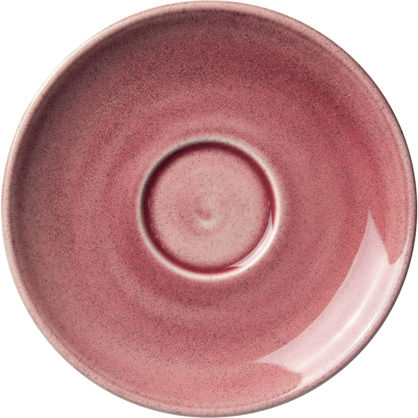 Блюдце «Визувиус Роуз Кварц»; фарфор; D=15,25см; розовое