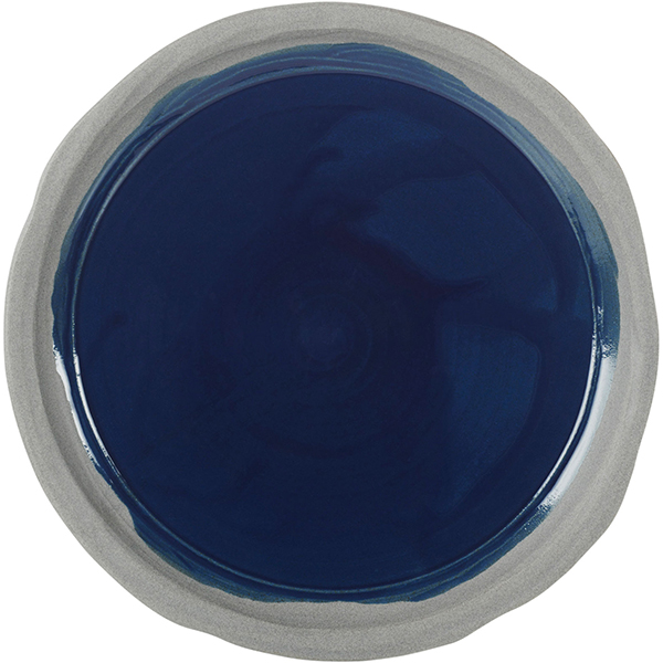 Тарелка мелкая «Нау»; керамика; D=210,H=18мм; синий