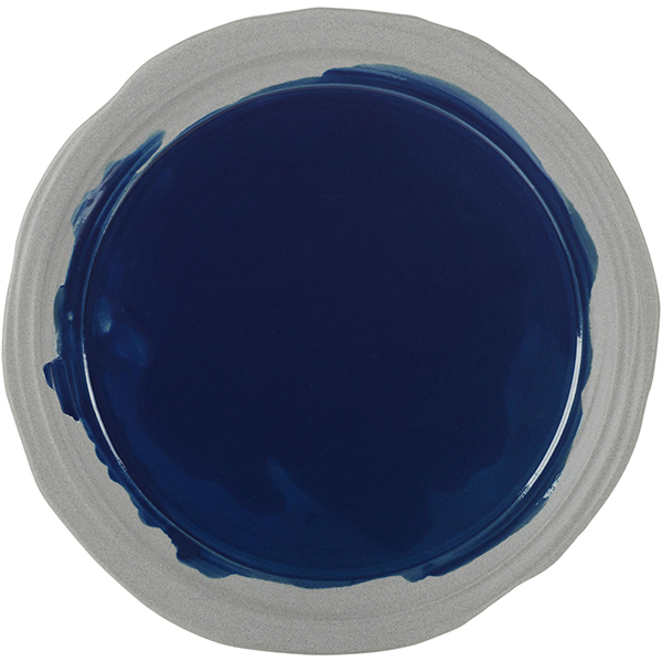 Тарелка «Нау»; керамика; D=28,5см; синий