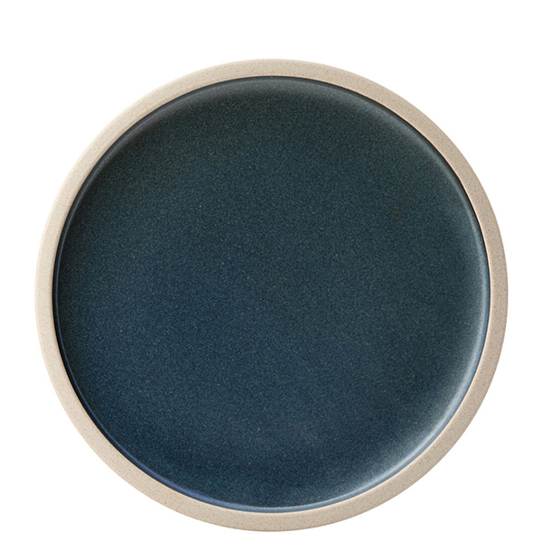 Тарелка мекая «Инк»; фарфор; D=262,H=20мм; синий,коричнев.