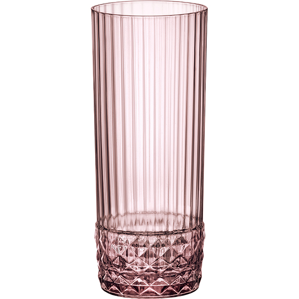 Хайбол «Америка 20х»; стекло; 400мл; D=68,H=158мм; розов.