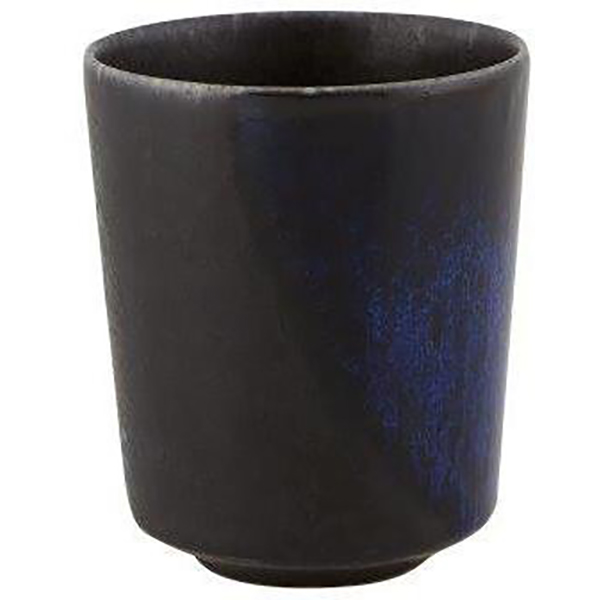 Стакан для горячего «Нуар»; керамика; 340мл; D=89,H=106мм; черный,синий