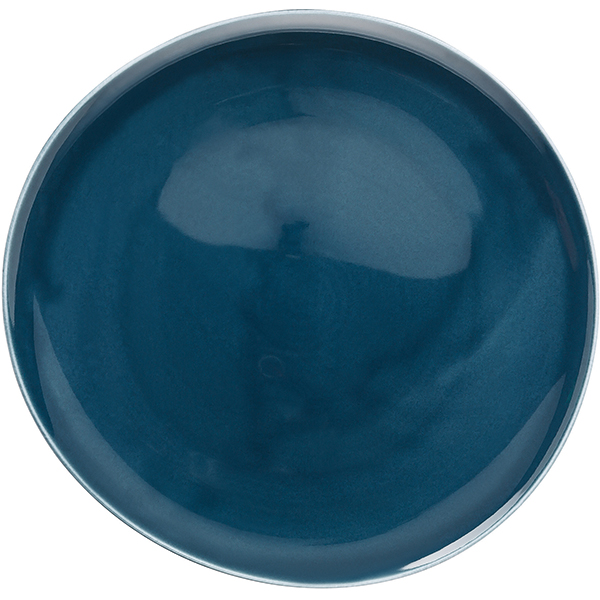 Тарелка мелкая;  фарфор;  D=27см;  синий