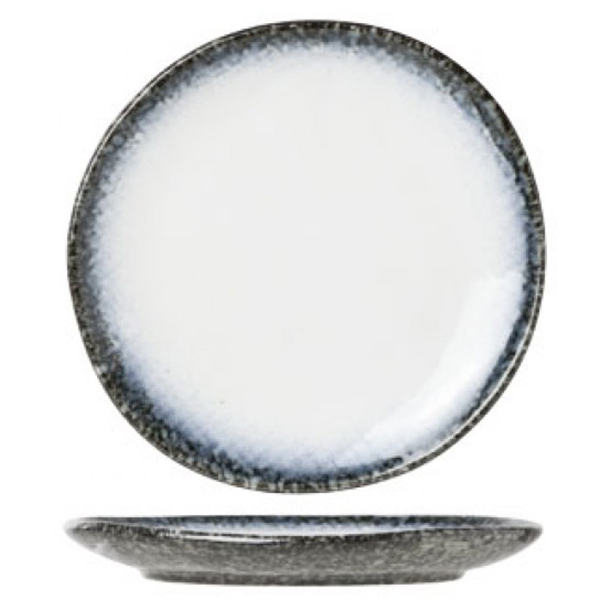 Тарелка мелкая «Си Перл»; керамика; ,H=15,L=145,B=145мм; синий,белый