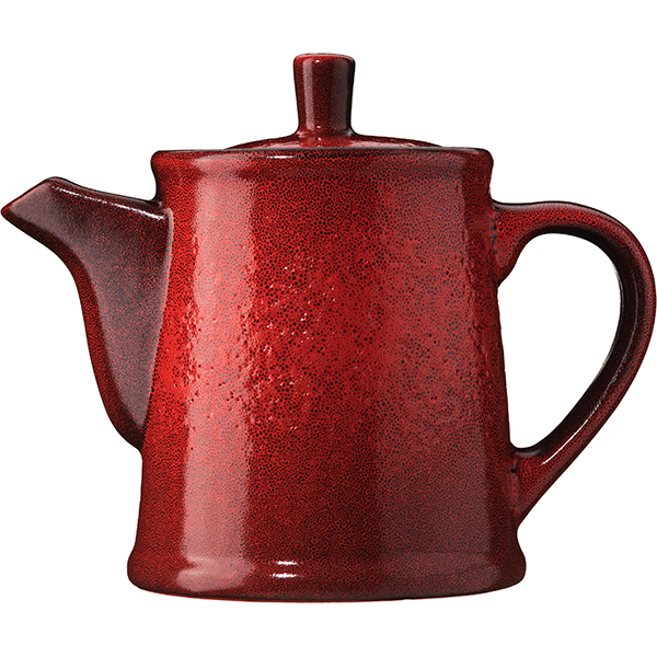 Чайник «Млечный путь красный»; фарфор; 0,5л; красный,черный