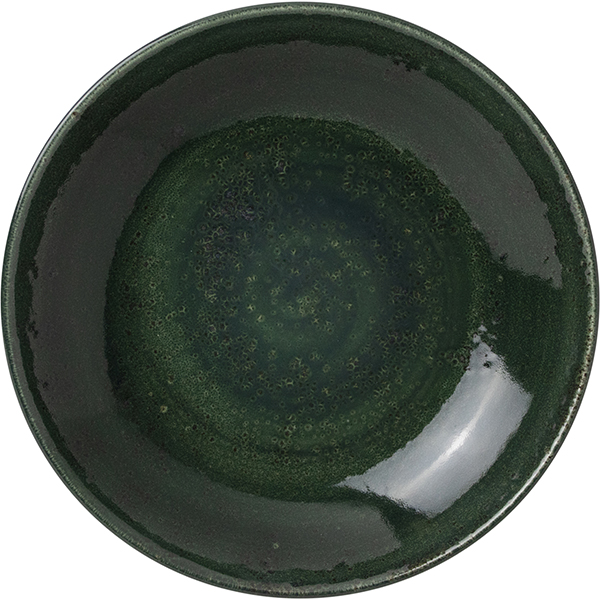 Салатник «Везувиус»; фарфор; D=25,5см; зелен.