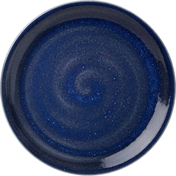 Тарелка мелкая «Визувиус Ляпис»; фарфор; D=28,H=2см; синий