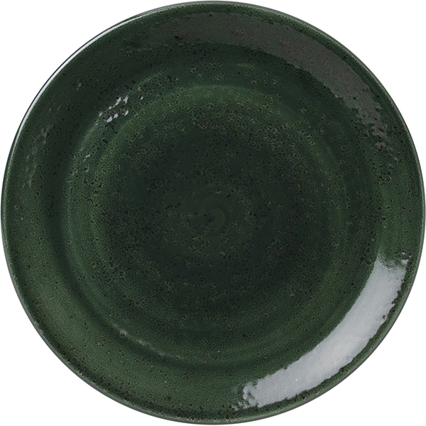 Тарелка мелкая «Визувиус Бёрнт Эмералд»;  фарфор;  D=23см;  зелен.