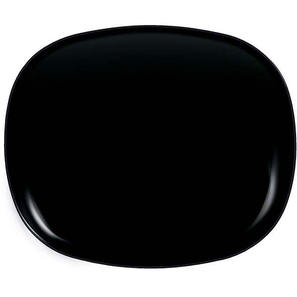 Блюдо овальное «Эволюшнс Блэк»; стекло; ,H=22,L=280,B=230мм; черный